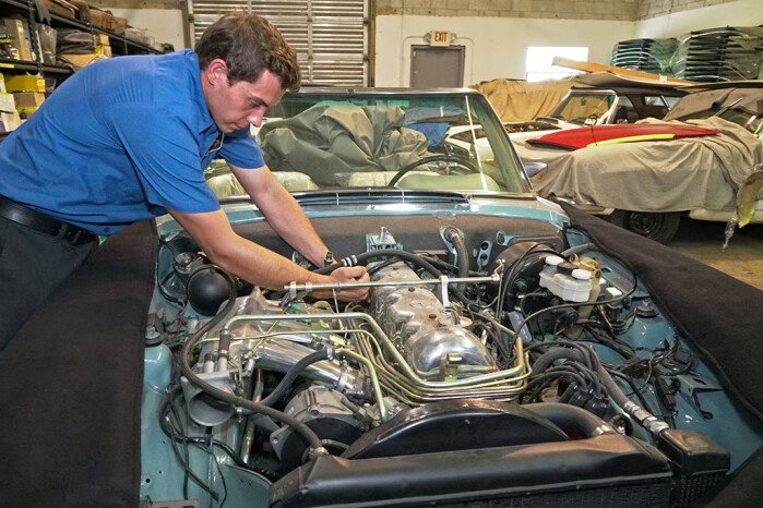 Classic car specialty repair mechanic